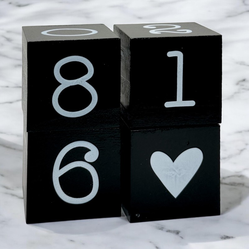 MIJOMA Yearly Countdown Calendar Cube Wooden - Permanent Yearly Table