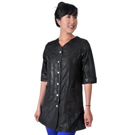 JMT Beauty 3/4 Sleeve Modern Black Strap Salon Smock (XS (0-4))