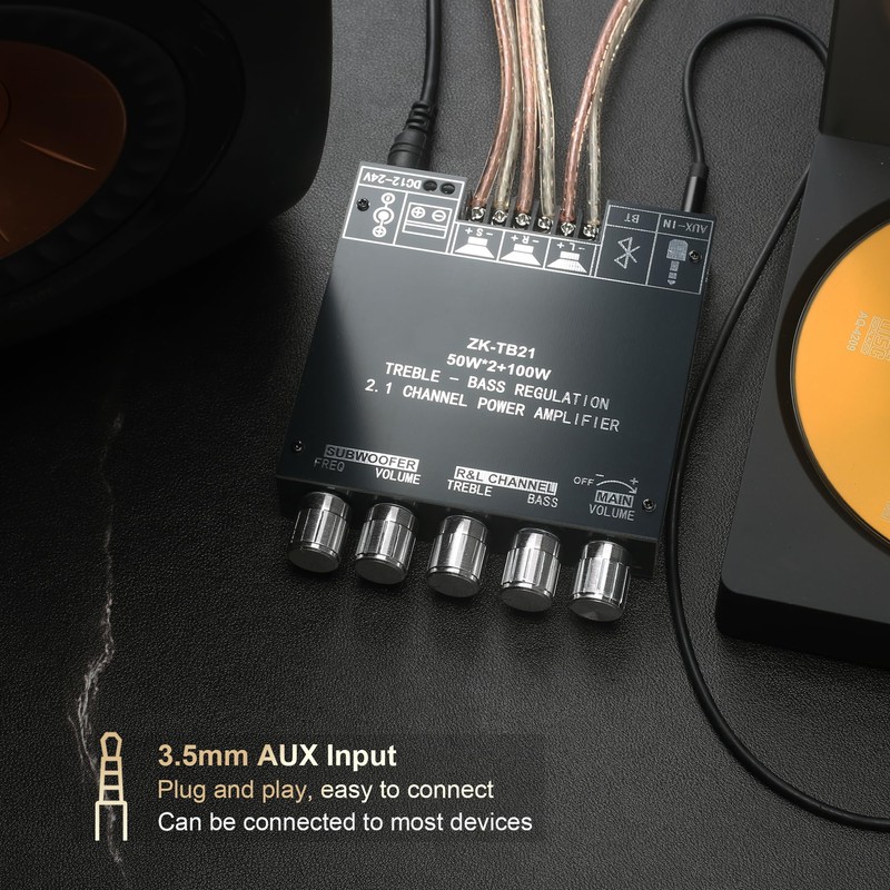ZK-TB21 Placa de amplificador de potencia Bluetooth5.1 TPA3116 chip con