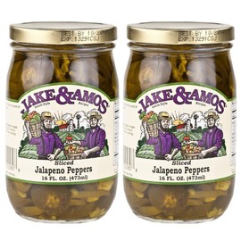 Jake & Amos, Amish Style, Jalapeno Peppers (Sliced), 2 - 16 Oz. Jars