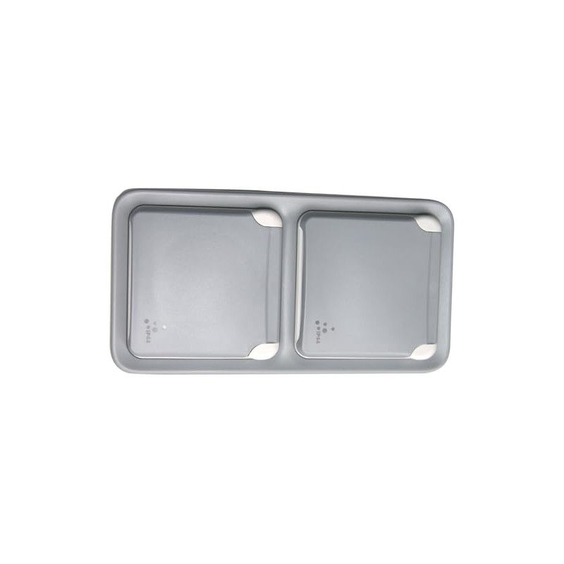 Vertical Plexo55 Apwg IP44 SCHUKO double socket-outlet, impact-resistant IK07 –