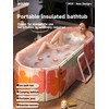 59''Portable insulated bathtub, Ice Bath Tub for Athletes, Inflation-free bathtub