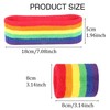 3PC Headband and Sweatband Rainbow Set – Rainbow Wristband and