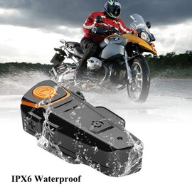 Bluetooth Headset System of 1000 m of a New Generation of Motorcycle Helmet Bluetooth Headset Universal Waterproof Walkie Talkie 2 or 3 riders and 2.5 mm Audio MP3 FM Radio, GPS free Hands (2 Piece)