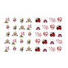 40 Valentine Bumble Bees and Ladybug Waterslide Nail Decals/Nail art