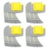4pcs Cyclonic Scrubbing Brushes Plastic Rubber Cyclonic Brush Replacement Parts
