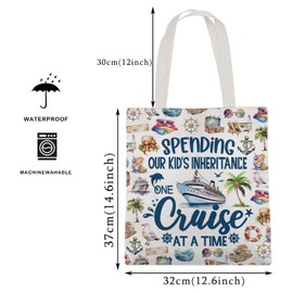 KUIYAI Family Cruise Gift Family Trip Gift Cruise Vocation Gift Funny Family Matching Cruise Tote Bag (cruise at a timeUK)