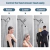 BRIGHT SHOWERS Rain Shower Head with Handheld Spray Built-in Power