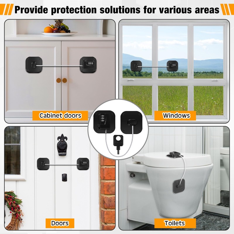 Yaocom 8 Pack Fridge Lock Heavy Duty Locks for Fridge