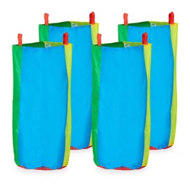 Relaxdays Bouncy Bags, Set of 4, Outdoor Games for Children, Bag Bouncing Birthday & Party, with Handles, Polyester, Colourful