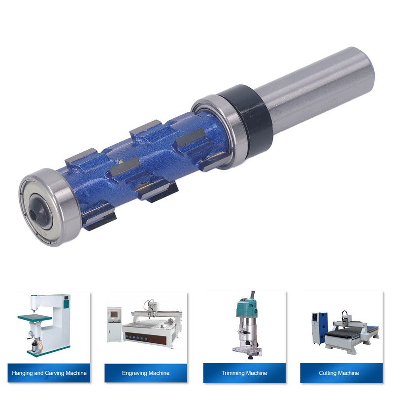 Spiral Flush Trim Router Bit 1/2x19x45mm Dual Bearing Round Shank