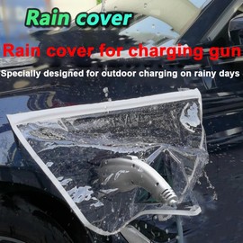 EV Charger Port Cover [All-Weather Protection] Magnetic Electric Car Charger Plug Cover, Outdoor Waterproof Durable, Transparent,Winter Snow Rain, Fit for All Steel-Bodied Electric Vehicles(Black)