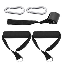 5pcs Exercise Set Workout Handles Door Anchor Carabiner Hooks for Exercise Resistance Bands Cable Machines BBZY