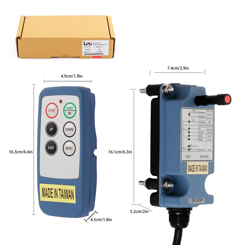 SAGA1-L6 Wireless Crane Remote Control 12-24V 4 Channel Taigate Switch