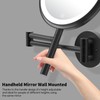 LANSI 8" Wall Mounted Makeup Mirror with Handle, 3 Color