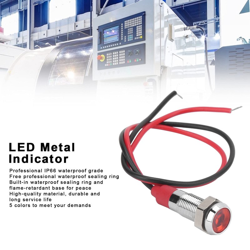 LED Metal Indicator Light Lamp 6 mm 6 V Waterproof