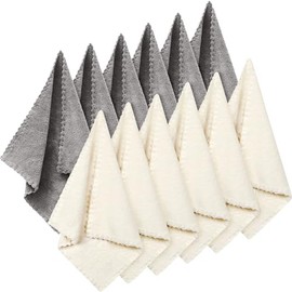 Syhood 12 Paños de Lavado de Cara Paños Desmaquillantes Toallitas Faciales de Microfibra Paño de Limpieza Facial Suave de Secado Rápido para Cara, 12 x 12 Pulgadas (Blanco, Gris)