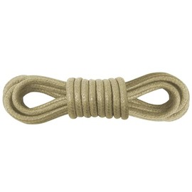 Kilter Traditional Thin Round Waxed Cotton Shoelaces - Beige - 90cm (1 Pair)