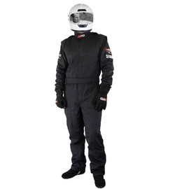 PROFOX-101 One-Piece Auto Racing Fire Suit SFI 3.2A/1 (Black, MED)