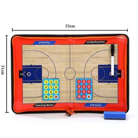 RoseFlower Basketball Tactics Board - Magnetic Board Basketball Coaching Board Foldable Strategy Teaching Clipboard Professional Tactical Folder Strategy Board for Training and Game Analysis #5
