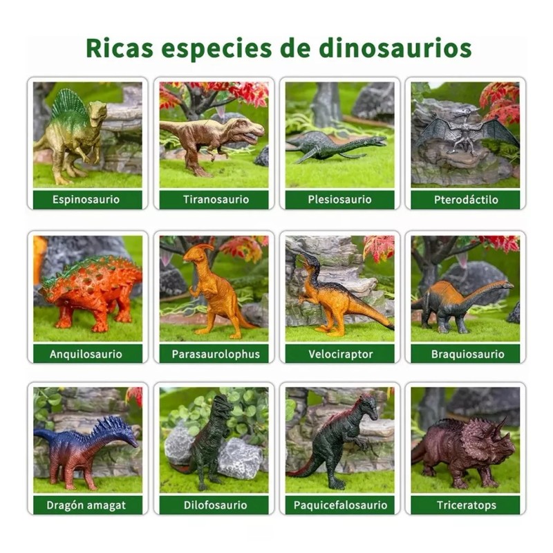 Dinosaurios Jurassic 88 Piezas Con Mapa