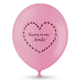 ANGEL & DOVE 25 Pink Forever In Our Hearts Funeral Remembrance Balloons
