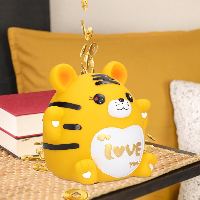 Tiger Piggy Bank Fall Resistant Cute Little Tiger Children Piggy