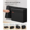 SONGMICS Small Folding Storage Ottoman, Set of 2, Foot Rest