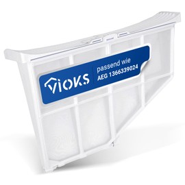 VIOKS Lint Filter Dryer Strainer Replacement for AEG Elеctrolux Zanussi 136633902/4 1366339024 - Filter Insert Filter Bag Filter Lint Filter - Sieve Filter White Hinged for Tumble Dryer Door