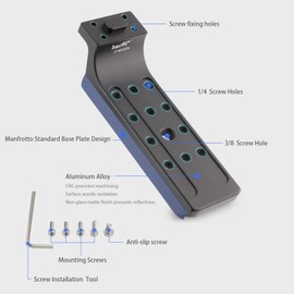 Haoge Lens Sleeve Foot Tripod Mount Ring for Nikon 300 mm F2.8 VR VRII, 500 mm F4 VR, 180-400 mm F4E VR, 400 mm F2.8, 600 mm F4D, 800 mm F5.6E ft Manfrotto 500 502 504 509 Fluid Video Head