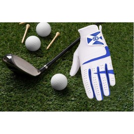 Golf Gloves for man - Made of Cabretta Leather - Suitable for All Weather Conditions, Soft Feel Grip, Breathable & Comfortable, Right & Left Handed Golfer - Pack of 3 - Scotland Left Hand, L