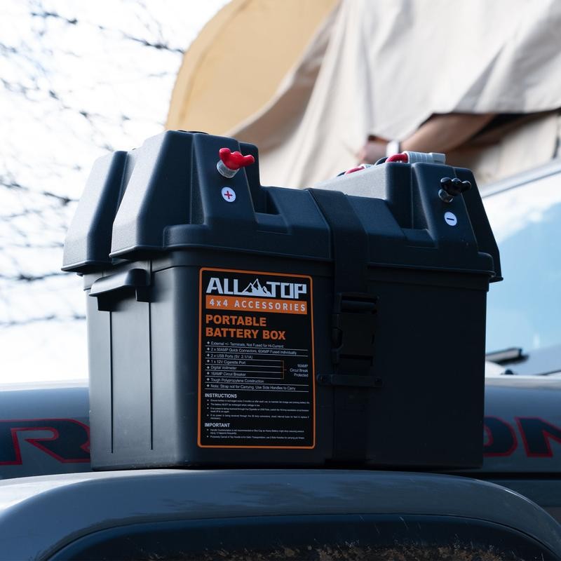 Portable Battery Box w/ Build-in Ports & Plugs, Battery Not