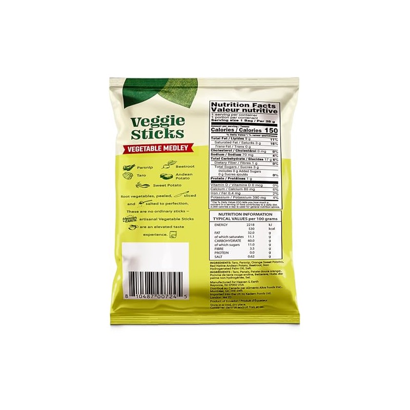 Heaven & Earth Root Veggie Sticks, 1oz (6 Pack) |