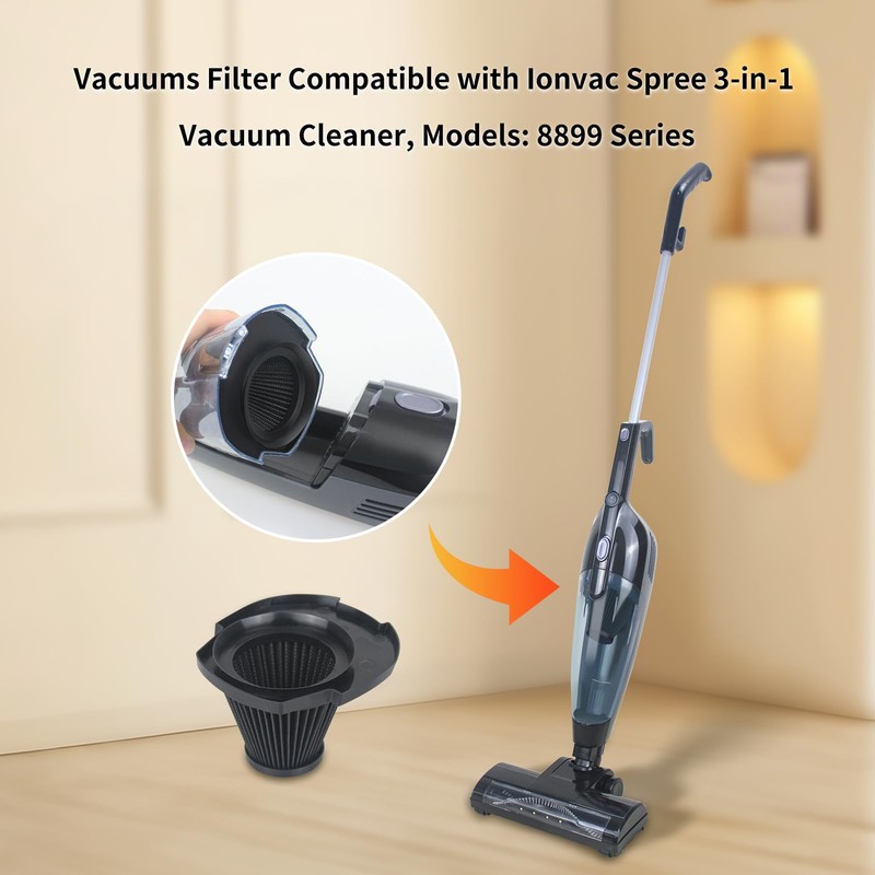 CPAI Replacement Filter Compatible with Ionvac Spree 3-in-1 Vacuum Cleaner,Models