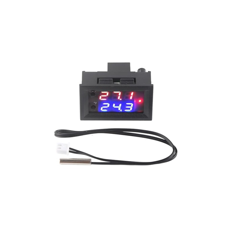 12V DC Digital Freezer Thermostat, Digital Display Microcomputer Temperature Controller