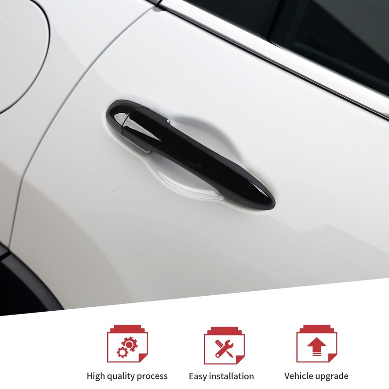 JeCar - Cubierta para manija de puerta negra para Jeep