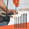 7 Pieces Masonry Drill Bits, Cross Bit Universal Drilling Tool