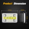 BESTZHEYU 4x6 LED Headlights Pair with Hi-Lo Beam DRL for
