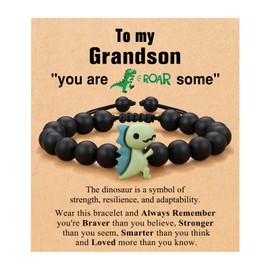 ORISPRE Grandson Gifts from Grandma Grandparents 3 4 5 6 Year Old Boy Birthday Gift Ideas Graduation Dinosaur Gifts Bracelet