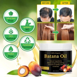 YBW Batana Oil for Hair Growth -100% Natural - Prevents Hair Loss, Eliminates Spli