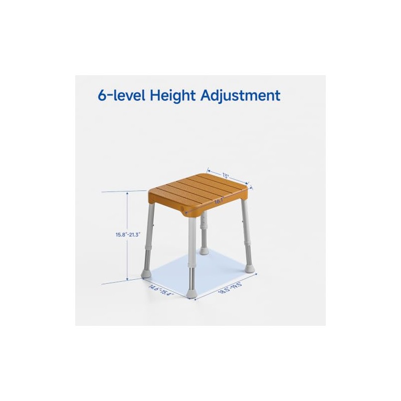 Shower Stool for Inside Shower, 350 lbs Adjustable for Seniors