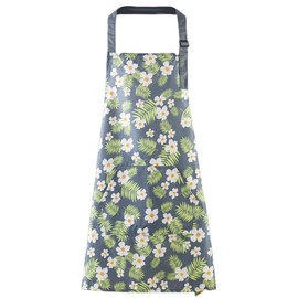FAIRYGATE Green Aprons for Women Floral Adjustable Kitchen Apron Vintage Flower Baker Chef Bib Chefs Pinafore with Pockets for Cooking Baking Gardening Restaurant A1805