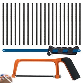 Junior Hacksaw, 2 Pcs Hacksaw for Metal Cutting with 20 Exchangeable Blades, Hack Saw to Cut Metal, Heavy Duty Mini Handheld Saw with Adjustable Frame, for Cutting Plastic, PVC Pipe