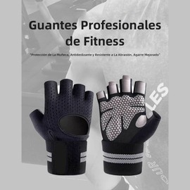 RFID Guantes para Gym con Muñequeras, Guantes Deportivos Mujer y Hombre, Guantes Antideslizante y Transpirable, Guantes Deportivos para Gimnasio para Correr, MusculacióN, Bicicleta(Rosa, Medium)