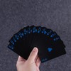 XSAJU Playing Cards, Plastic Cards, Break-resistant, Black Playing Cards, Waterproof,