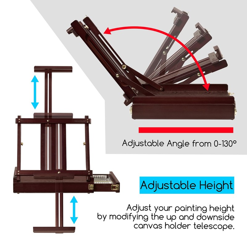 MEEDEN Studio Sketchbox Table Easel with Metal Lined Drawer -