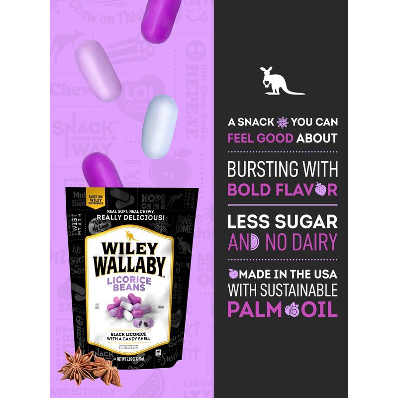Wiley Wallaby 7.05 Ounce Classic Black Gourmet Australian Style Soft