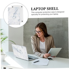 KONTONTY 1pair Laptop Shell Case Compatible Pro Retina Marble Pattern Notebook Protector Lightweight Design for Heat Dissipation Easy Access to Ports and Controls
