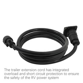 GXYWADY 7 Way 7 Pin Trailer Extension Cord 7 Blade Trailer Plug Extension Double Prongs Connector 6 FT