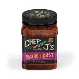 Chef J's BBQ Provisions Bayou Dust Rub, All-Purpose Cajun Rub, 7 oz